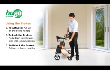 How to use the brakes of your Hugo Sidekick rollator