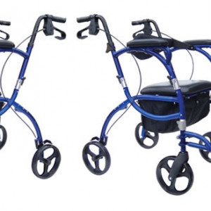 Hugo® Navigator, Combination Rollator and Transport Chair, Pacific blue or Cranberry