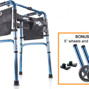 Hugo® Easy-Fold Lightweight Walker, Sapphire Blue