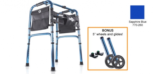 Hugo® Easy-Fold Lightweight Walker, Sapphire Blue