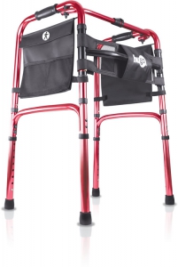 Hugo® Easy-Fold Lightweight Walker, Lava Red