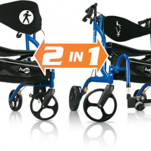 The 2 in 1 Hugo® Navigator™ Side-Folding Rollator & Transport Chair