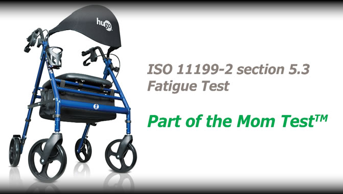 Each Hugo rollator is designed using the Mom Test™