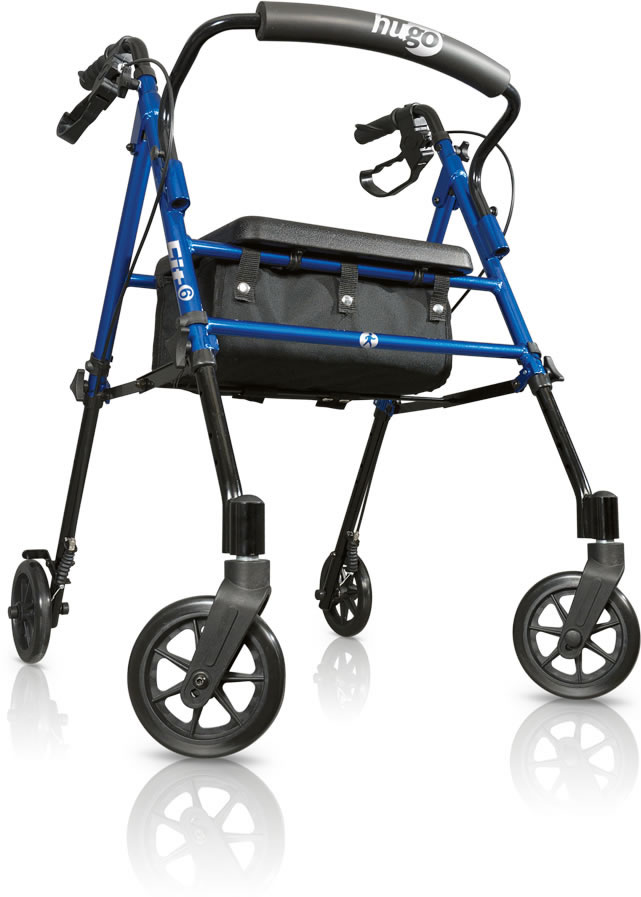 Hugo fit rollator walker with padded seat liner, mobility scooter ...