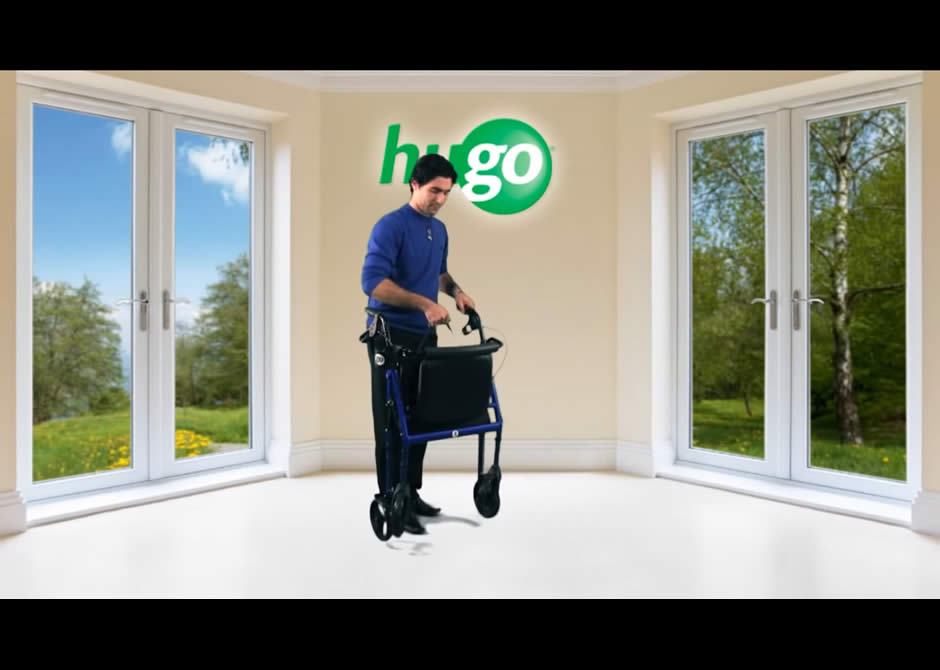 How to fold your Hugo® Rolling Walker with Seat